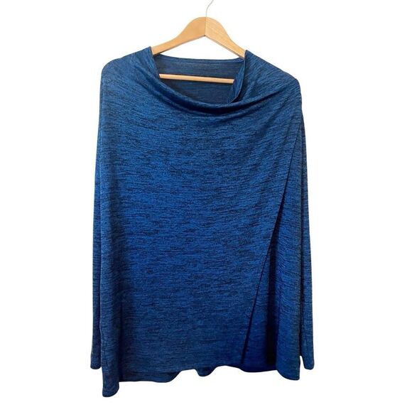 Betabrand Sweaters - Betabrand Blue Draped Front Long Sleeve Sweater Size Small